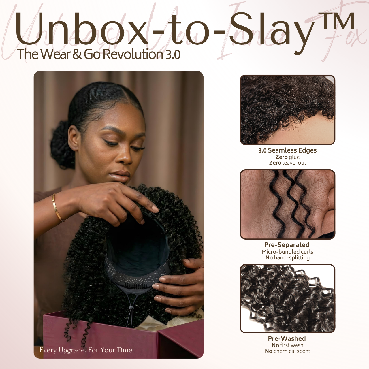 Kinky curly half wig human hair side view with natural volume