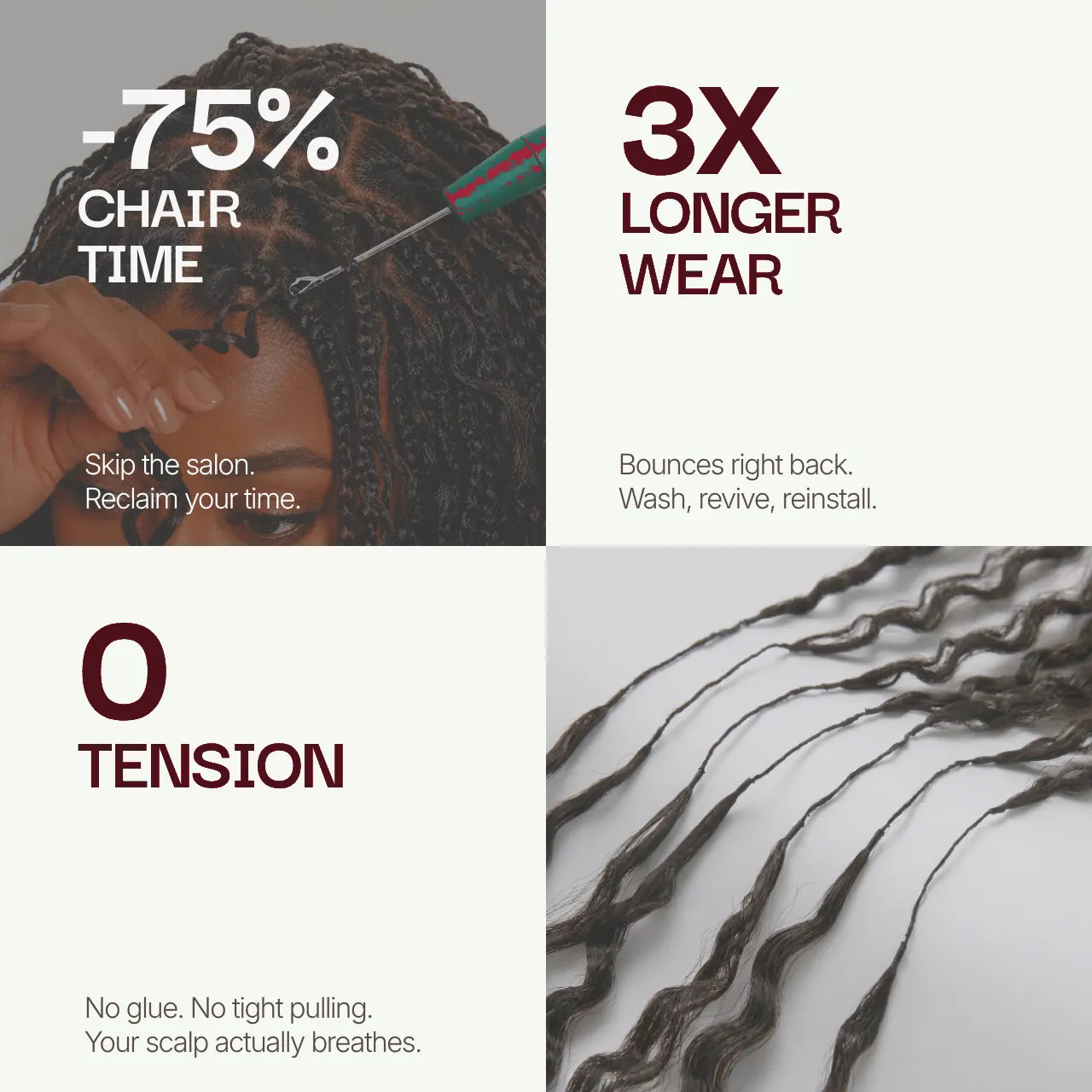 THE FOX Feather Crochet Human Hair Extensions - Natural Black