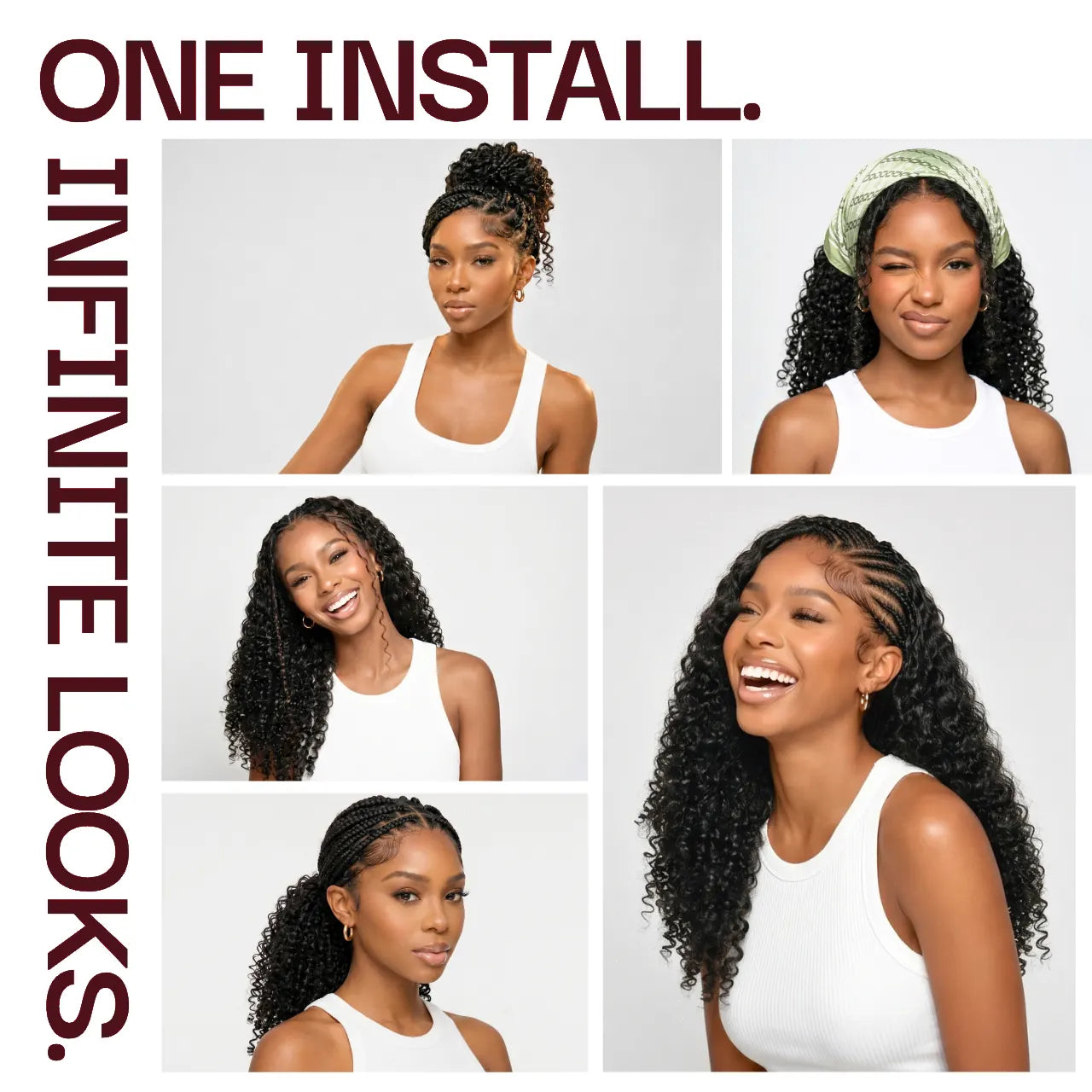THE FOX Feather Crochet Human Hair Extensions - Natural Black