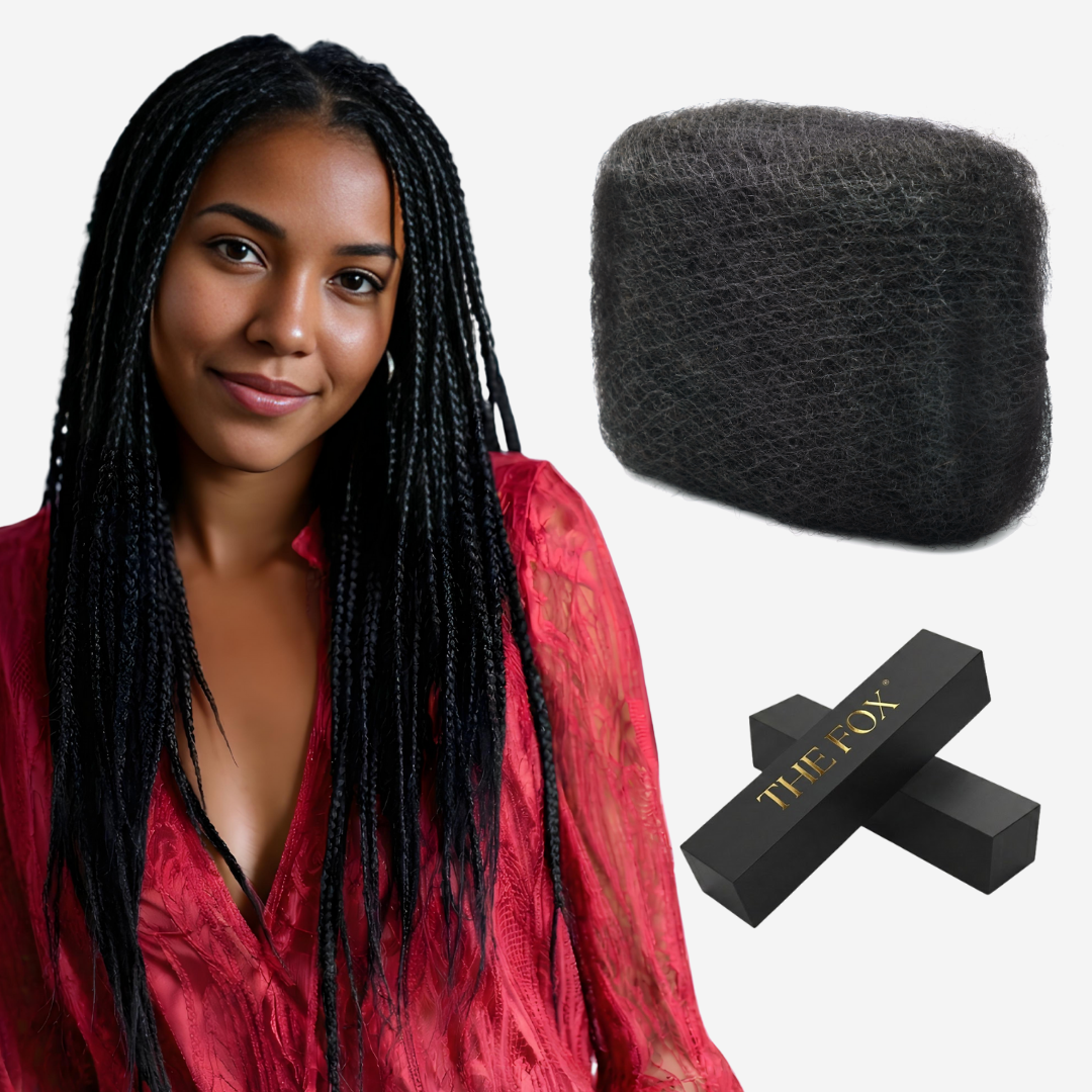 The Fox #1B Natural Black Afro Kinky Bulk Human Hair - 100% Human Hair for Boho Braids, Twists, Loc Repair & Dreadlocks