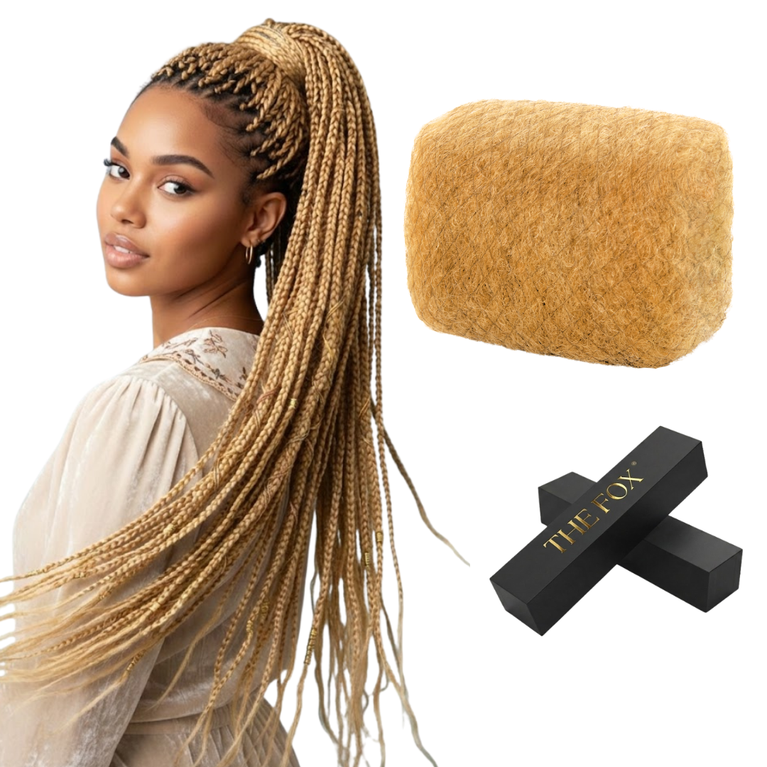 The Fox #27 Honey Blonde Afro Kinky Bulk Human Hair - 100% Human Hair for Boho Braids, Twists, Loc Repair & Dreadlocks