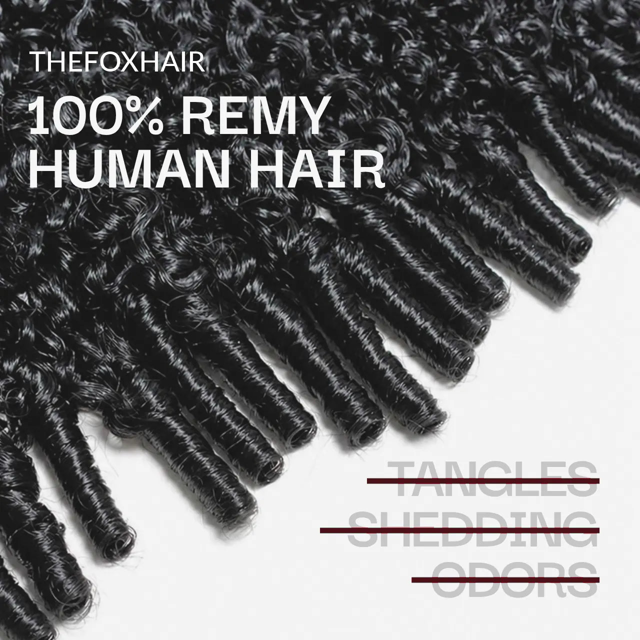 THE FOX Feather Crochet Human Hair Extensions - Natural Black