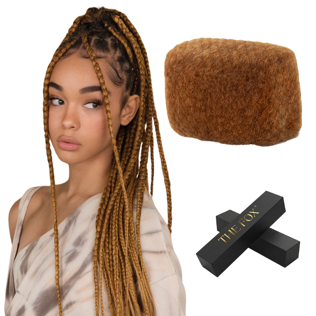 The Fox #30 Light Auburn Afro Kinky Bulk Human Hair - 100% Human Hair for Boho Braids, Twists, Loc Repair & Dreadlocks