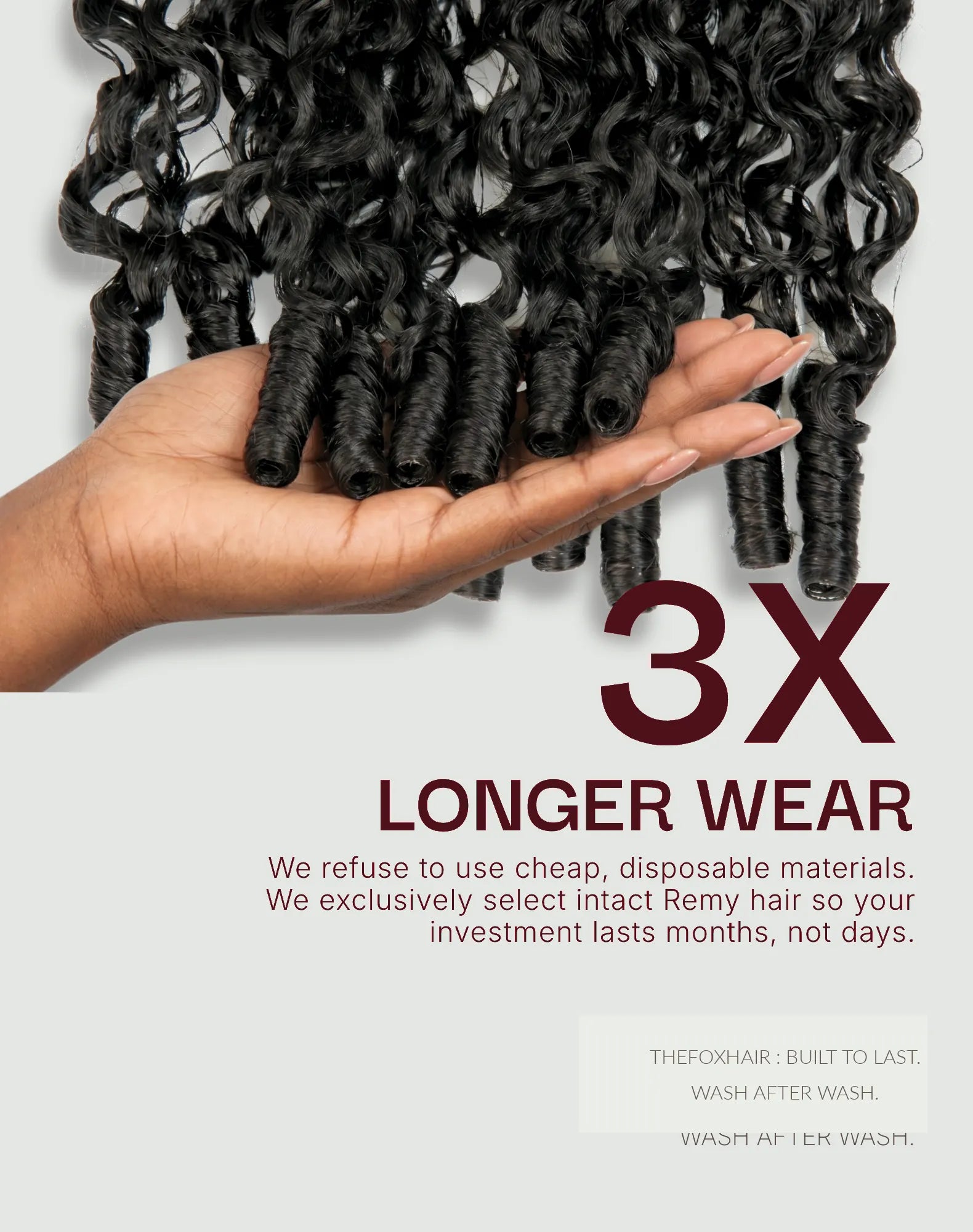 THE FOX Feather Crochet Human Hair Extensions - Natural Black