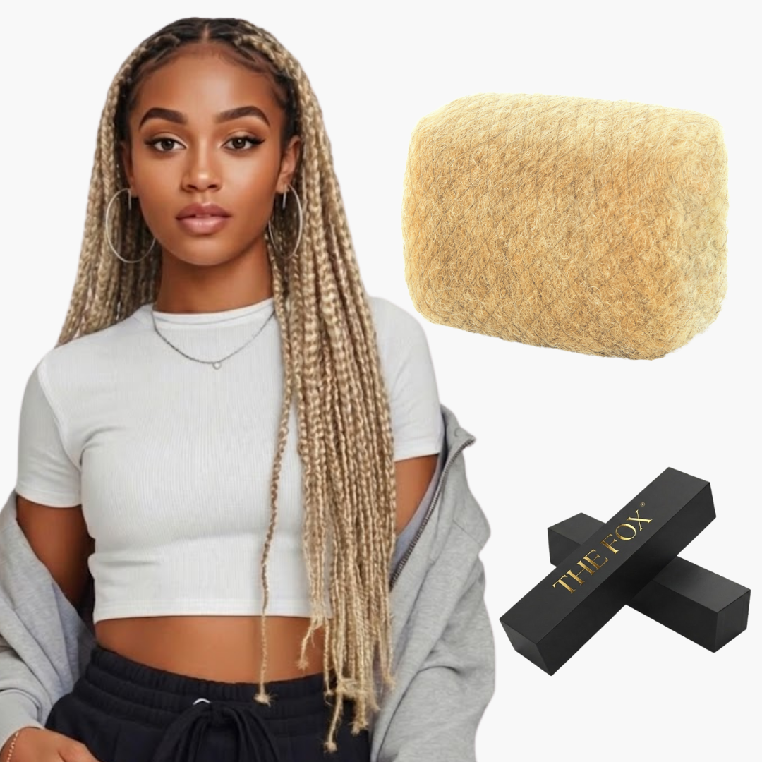 The Fox #613 Blonde Afro Kinky Bulk Human Hair - 100% Human Hair for Boho Braids, Twists, Loc Repair & Dreadlocks