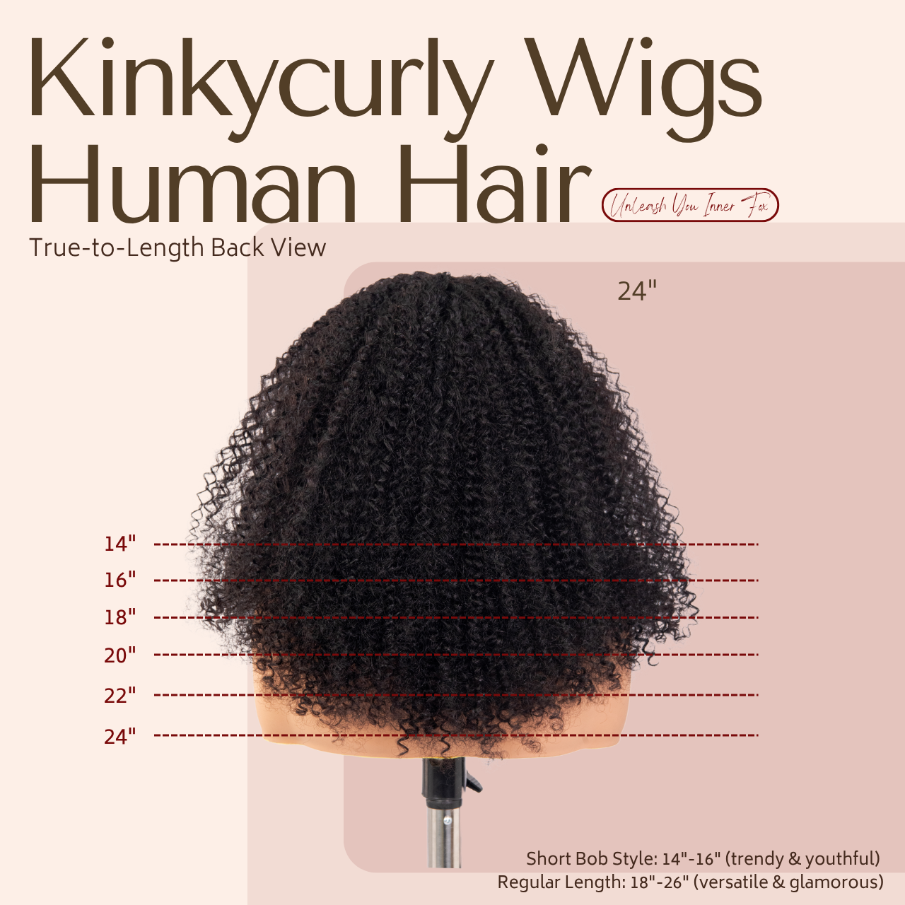 Human hair kinky curly half wig with secure glueless fit